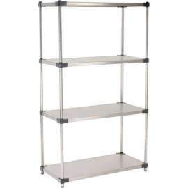 Nexel Solid Stainless Steel, 5 Tier, Starter Unit, 36"W x 24"D x 86"H