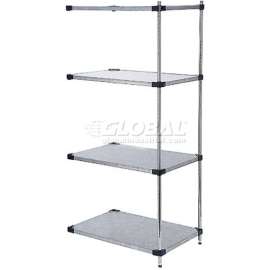 Nexel Galvanized Steel, 5 Tier, Solid Shelving Add-On Unit, 36"Wx18"Dx63"H