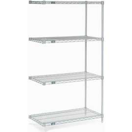 Nexel Shelving Wire Shelving Add-On Unit, 36"W x 18"D x 74"H