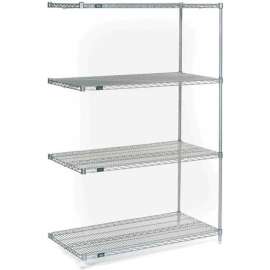 Nexel Shelving Wire Shelving Add-On Unit, 72"W x 18"D x 86"H