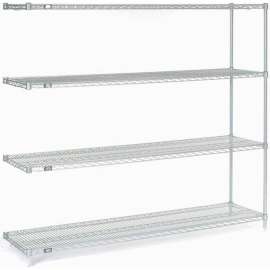 Nexel Shelving Wire Shelving Add-On Unit, 60"W x 21"D x 74"H
