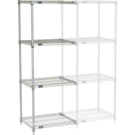 Nexel Shelving Wire Shelving Add-On Unit, 30"W x 24"D x 86"H