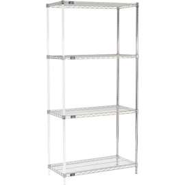 Nexel Shelving Wire Shelving Add-On Unit, 36"W x 24"D x 63"H