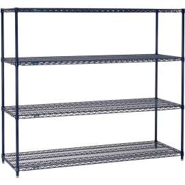 Nexel Nexelon, 4 Tier, Wire Shelving Starter Unit, 54"W x 24"D x 74"H