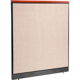Interion Deluxe Office Partition Panel with Pass Thru Cable, 60-1/4"W x 65-1/2"H, Tan