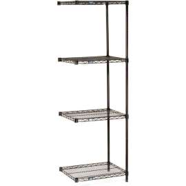 Nexel Shelving Wire Shelving Add-On Unit, 42"W x 24"D x 74"H