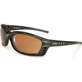 Uvex Livewire Safety Glasses, Matte Black Frame, Espresso Lens