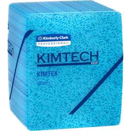 Kimtech Prep Kimtex 1/4 Fold Wipers 12-1/2" x 13, Blue 66 Wipes/Box 8/Case - KIM33560