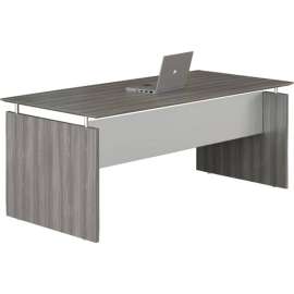 Safco Medina 63"W Rectangle Straight Desk 63"W x 36"D x 29-1/2"H Gray Steel