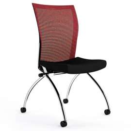 Safco Valoré Training Series Mesh Fabric High-Back Chair with Casters Red - 2 Pack