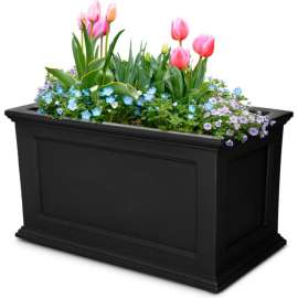 Mayne Fairfield 20" x 36" Planter, Black