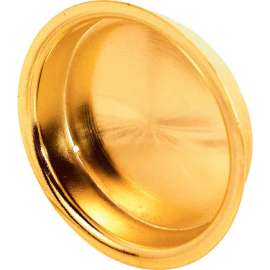 Prime-Line N 7136 2-Inch Round Closet Door Pull with Flush, Solid Brass,(Pack of 2)