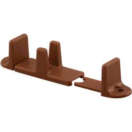Prime-Line N 7384 Bypass Door Guide, 1-Inch High, Adjustable, Dark Brown,(Pack of 2)