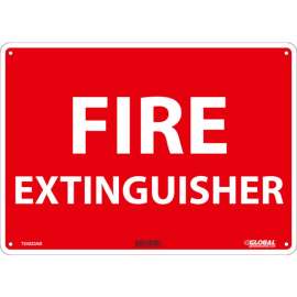 Global Industrial Fire Extinguisher, 10x14, Aluminum