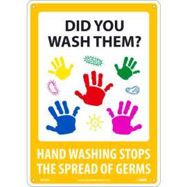 Did You Wash Them Sign 10 X 14, Plastic