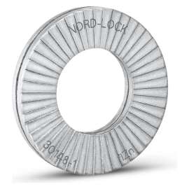 Nord-Lock 1526 Wedge Locking Washer - Carbon Steel - Zinc Coated - 3/8" - Large O.D. - Pkg of 10