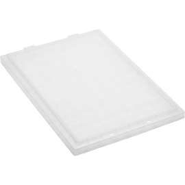 Quantum Storage Genuine Stack & Nest Tote Clear Lid, Polyprolylene, 19-1/2"L x 13-1/2"W x 1"H