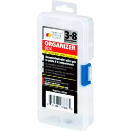 Quantum QB200 Organizer Box - 3-8 Adjustable Compartments - 5-1/2"L x 2-3/4"W x 1-1/4"H