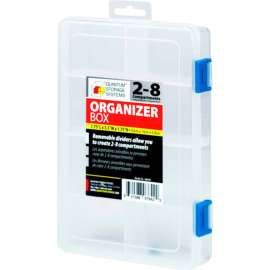 Quantum QB400 Organizer Box - 2-8 Adjustable Compartments - 7-3/4"L x 5-1/2"W x 1-3/4"H