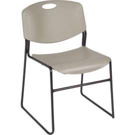 Regency Plastic Stack Chair - 400 lb. Capacity - Gray - 4/PK
