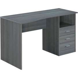 Techni Mobili Classic Computer Desk with Multiple Drawers, Gray