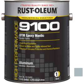 Rust-Oleum 9100 System 340 VOC DTM Epoxy Mastic, Aluminum Gallon Can - 9115402