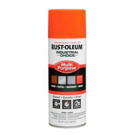 Rust-Oleum Industrial 1600 System General Purpose Enamel Aerosol, Safety Orange, 12 oz. - 1653830V
