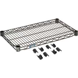 Nexel S1424B Black Epoxy Wire Shelf 24"W x 14"D