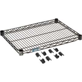 Nexel S1824B Black Epoxy Wire Shelf 24"W x 18"D