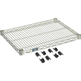 Nexel S1824Z Poly-Z-Brite Wire Shelf 24"W x 18"D