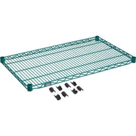 Nexel S2136G Poly-Green Epoxy Wire Shelf 36"W x 21"D