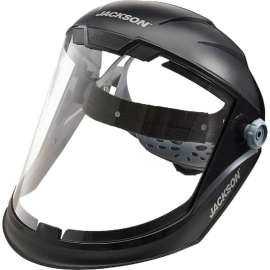 Jackson Safety Maxview Premium Ratchet Faceshield, Chin Guard, Clear PC, AF Coating