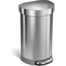 simplehuman Semi- Round Step Can - 12 Gallon Brushed Stainless Steel - CW2030