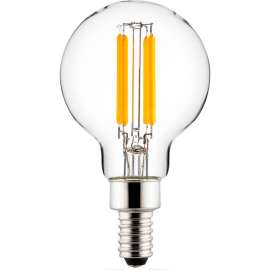 Sunlite LED G16.5 Bulb, 120V, 5W, 500 Lumens, Candelabra Screw Base, Super White, Pack of 6
