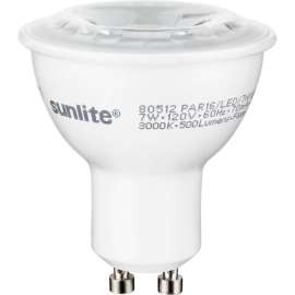 Sunlite LED PAR16 Bulb, 120V, 7W, 500 Lumens, Twist & Lock Base, 2700K, Soft White