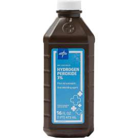 Medline MDS098001Z 3 USP Hydrogen Peroxide, 16 oz. Bottle