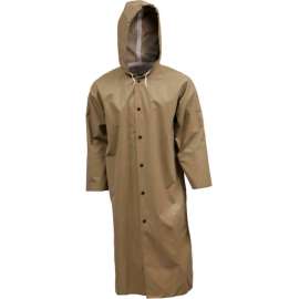 Tingley C12148 Magnaprene Storm Fly Front Hooded Coat, Green, 48", Large