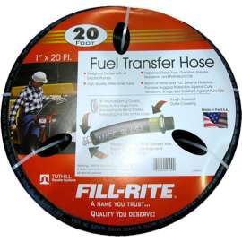 Fill-Rite FRH10020 Fuel Transfer Hose Male, 20 ft L, Neoprene, Black