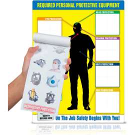 Accuform PPE248 PPE-ID Customizable PPE Poster and Stickers, 24" x 18"