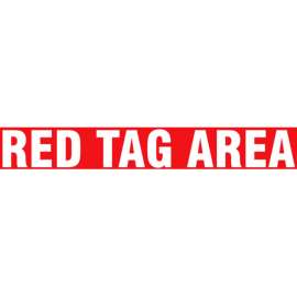 Accuform PTP183 Floor Stripe - Red Tag Area - 3" x 12"