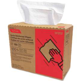 Cascades PRO Tuff-Job Scrim Reinforced Wipers, 4-Ply, 9-3/4" x 16-3/4", White, 150/Box, 6 Box/Carton