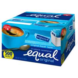 Equal Zero Calorie Sweetener, 0.035 oz., Pack of 500