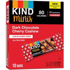 Kind Minis, Dark Chocolate Cherry Cashew, 0.7 oz, Pack of 10