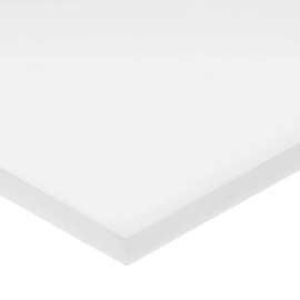 White UHMW Polyethylene Plastic Sheet - 1/4" Thick x 12" Wide x 24" Long