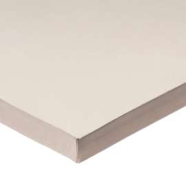 FDA Buna N Rubber Strip, 120"L x 3/4"W x 1/4" Thick, 50A, White