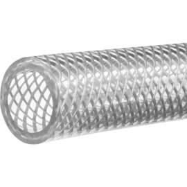 Reinforced High Pressure Clear PVC Tubing-1"ID x 1-1/4"OD x 50 ft.