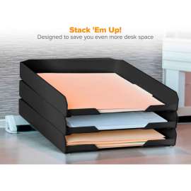 Bostitch Konnect Letter Tray, Black