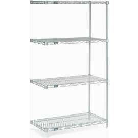 Nexel Shelving Wire Shelving Add-On Unit, 48"W x 24"D x 54"H