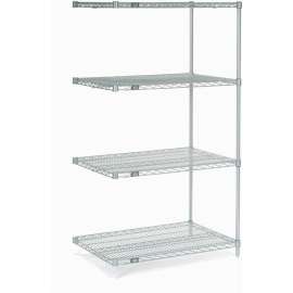 Nexel Shelving Wire Shelving Add-On Unit, 36"W x 24"D x 63"H