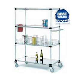 Nexel Stainless Steel Shelf Truck, 1200 lb. Capacity, 36"L x 24"W x 69"H
